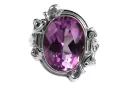 Vintage Stil Ring Amethyst Sterling Silber 925 vrc100s